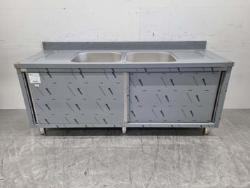 RVS Spoeltafel dubbele spoelbakken Premium-line 2, Ophalen of Verzenden