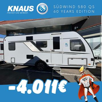 Caravane Knaus Südwind 580 QS  - 60Y EDITION (2025), Jusqu'à 6, Knaus, 7 à 8 mètres, 1500 - 2000 kg