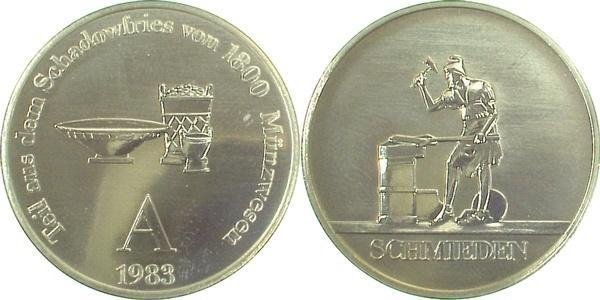 Duitsland Medaille Schadowfries Schmieden 1983 A Ddr, Postzegels en Munten, Penningen en Medailles, Verzenden