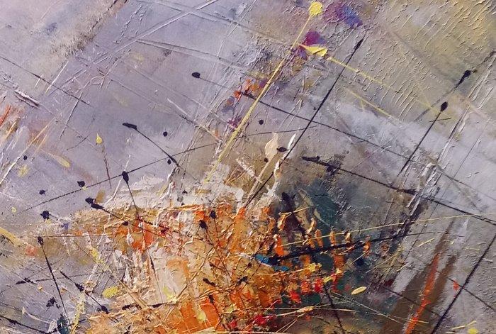 Janusz Kik (1956) - Turbulence Orange, Antiek en Kunst, Kunst | Schilderijen | Modern