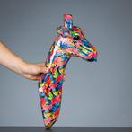 Figure - Flower power giraf als muurhanger - polyresin