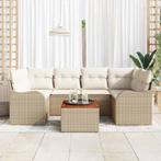 vidaXL Beige Tuin Sofa Set 7 pcs Beige, wit Groot, Verzenden, Nieuw