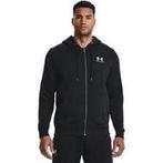 Under Armour Essential Fleece Fz Hood-Blk - Maat MD, Maat 48/50 (M), Zwart, Under Armour, Nieuw