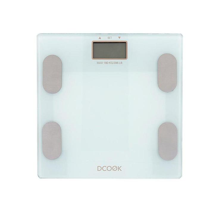 Dcook - digitale personenweegschaal - wit - kunststof - 30, Elektronische apparatuur, Weegschalen, Verzenden