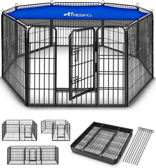 TRESKO® Puppyren - Hondenren - 60cm hoog - Zwart, Dieren en Toebehoren, Overige Dieren-accessoires, Verzenden