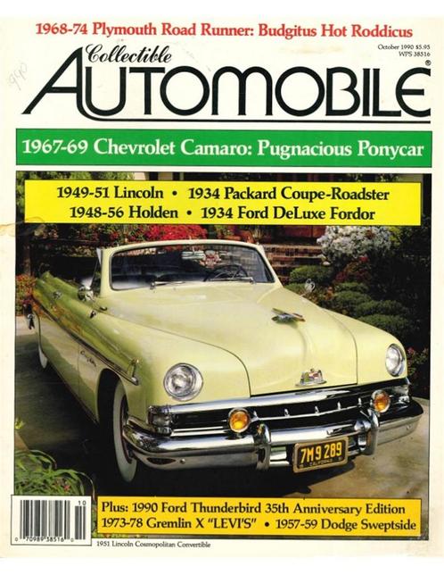 1990 COLLECTIBLE AUTOMOBILE MAGAZINE 03 ENGELS, Livres, Autos | Brochures & Magazines