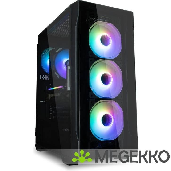 Zalman I3 NEO TG BLACK computerbehuizing Midi Tower Zwart, Computers en Software, Computerbehuizingen, Nieuw, Verzenden