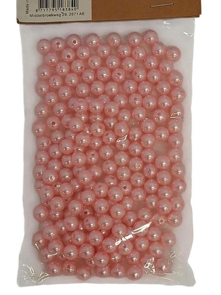 Parels rijgparels hbx104 Zachtroze 8 mm, Huis en Inrichting, Woonaccessoires | Kunstplanten en Kunstbloemen, Nieuw