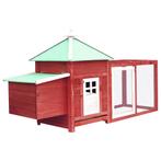 vidaXL Kippenhok met nestkast 190x72x102 massief vurenhout, Dieren en Toebehoren, Verzenden, Nieuw