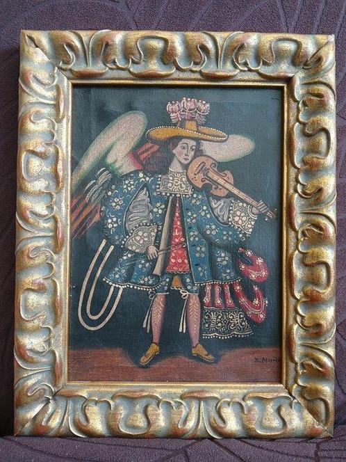 D. Muñoz (XX) - Arcangel Cusqueño, Antiek en Kunst, Kunst | Schilderijen | Klassiek