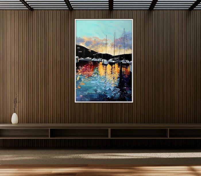 Adam Wajerczyk - Boats XL, Antiek en Kunst, Kunst | Schilderijen | Modern