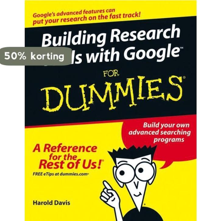 Building Research Tools with Google For Dummies Harold Davis, Livres, Langue | Anglais, Envoi