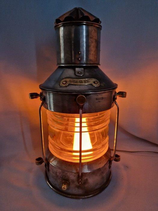 Anchor lamp - Anchorlight - Glas, IJzer, Koper, Messing, Antiquités & Art, Curiosités & Brocante