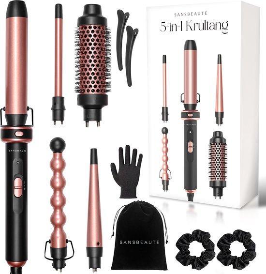 Tweedekans | Sansbeauté® 5 in 1 Krultang - Warmteborstel -, Handtassen en Accessoires, Uiterlijk | Haarverzorging, Ophalen of Verzenden