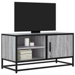vidaXL Tv-meubel 80x34,5x40 cm bewerkt hout metaal grijs, Huis en Inrichting, Kasten |Televisiemeubels, Verzenden, Nieuw