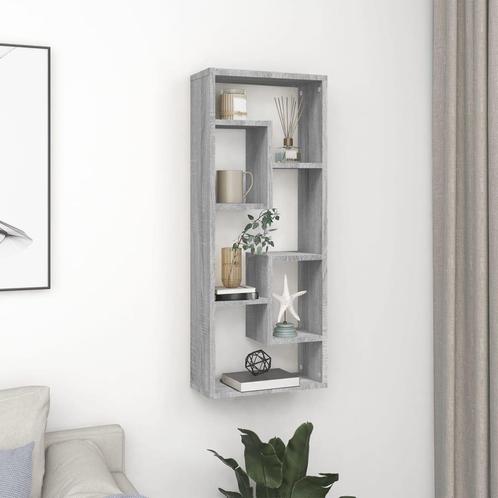 vidaXL Wandschap 36x16x90 cm bewerkt hout grijs sonoma, Huis en Inrichting, Kasten | Wandmeubels, Nieuw, Verzenden