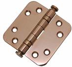 Kogellagerscharnier 7676 mm ronde hoek PVD gepolijst koper, Ophalen of Verzenden
