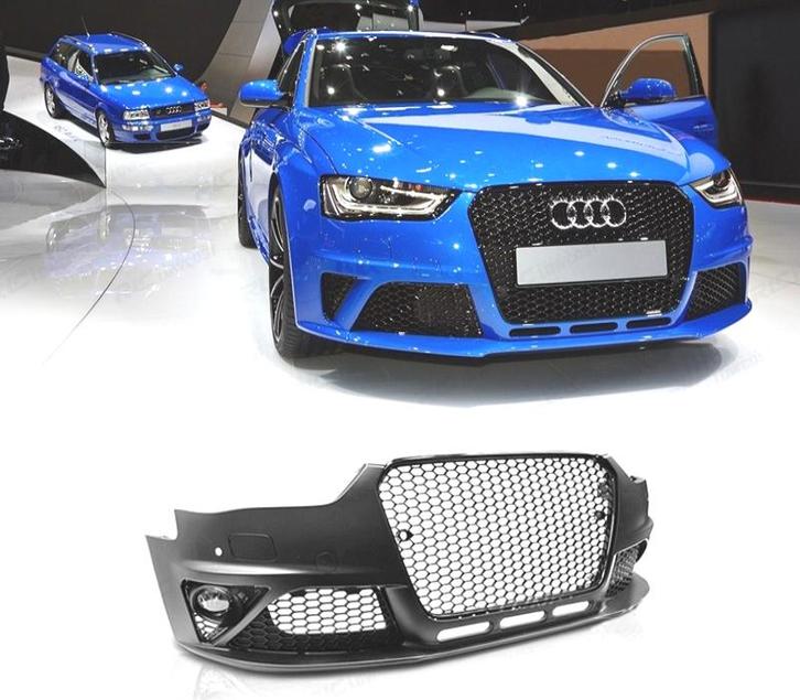 BOUCLIER AVANT AUDI A4 B8 11-15 PDC SRA LOOK RS GRILLE NOIRE, Auto-onderdelen, Carrosserie, Verzenden