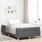 vidaXL Boxspring bed Donkergrijs en Wit en Donkergrijs 120 x, Huis en Inrichting, Slaapkamer | Bedden, Verzenden, Nieuw
