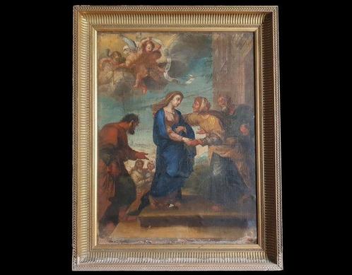 Franse school (XVIII) - La Visitation, Antiek en Kunst, Kunst | Schilderijen | Klassiek