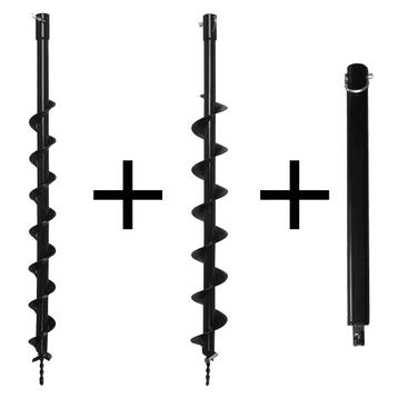 Kibani Grondboren Set 60 MM + 80 MM + Verlengstuk Lengte 500