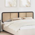 vidaXL Hoofdbord met hoofdeinde Zwart 200 x 55 x 3 cm Rattan, Huis en Inrichting, Slaapkamer | Bedden, Verzenden, Nieuw