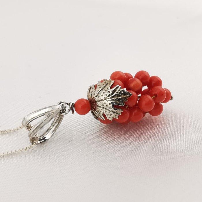 Koraal - Argento 925 - Hanger, Antiek en Kunst, Curiosa en Brocante