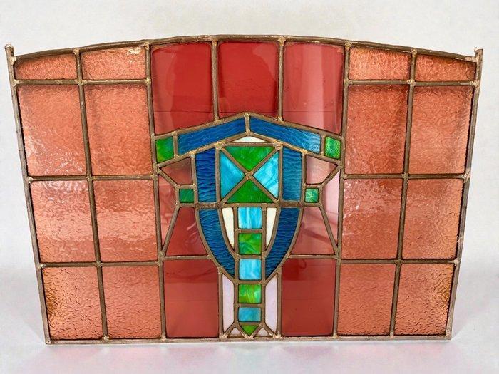 Jugendstil Glas-in-loodraam - 1900-1910 - Amsterdam, Antiek en Kunst, Kunst | Designobjecten