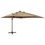 Parasol 300cm Taupe | Tweede Kansje | OP = OP!, Tuin en Terras, Overige typen, Minder dan 4 meter, Nieuw, Opvouwbaar
