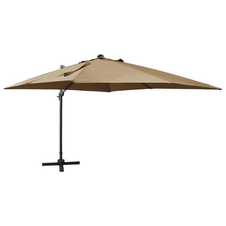 Parasol 300cm Taupe | Tweede Kansje | OP = OP!, Tuin en Terras, Partytenten, Minder dan 4 meter, Minder dan 5 meter, Opvouwbaar
