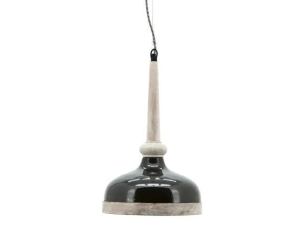 Veiling - Lamp suspension – zwart /hout – 30x50x30 cm, Huis en Inrichting, Lampen | Hanglampen