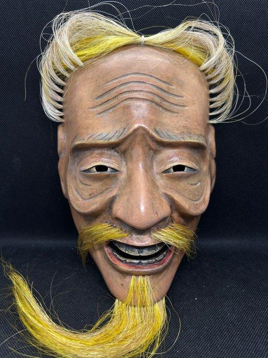 Noh masker - Hout, hoogwaardige houten gesculpteerde, Antiek en Kunst, Antiek | Overige Antiek