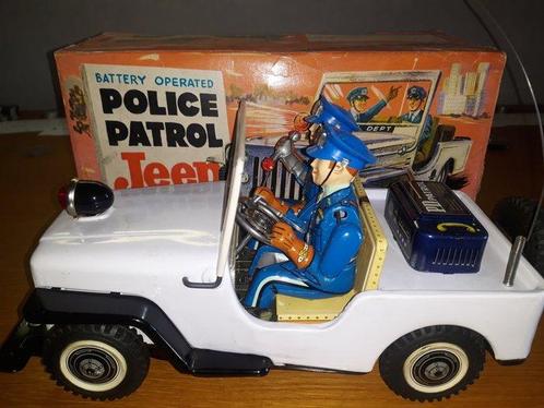 Toy Nomura  - Speelgoed voertuig Jeep della polizia a, Antiek en Kunst, Antiek | Speelgoed