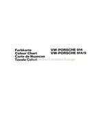 1969 VW-PORSCHE 914 & 914/6 KLEURENKAART BROCHURE, Ophalen of Verzenden, Nieuw