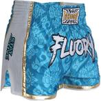Fluory Muay Thai Kickboxing Shorts Blauw MTSF64, Vechtsport, Verzenden