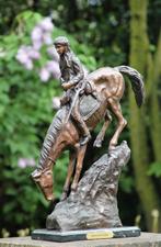 remington - sculptuur, mountain man - 51 cm - brons marmer, Antiek en Kunst