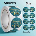 Sluitstickers etiketten handmade luxe editie rond etiket 2,5, Hobby en Vrije tijd, Nieuw