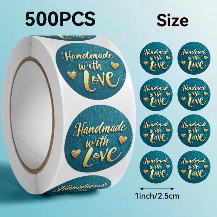 Sluitstickers etiketten handmade luxe editie rond etiket 2,5, Hobby en Vrije tijd, Knutselen, Nieuw