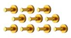 Set van 10 metalen kledinghaken, kapstok, goud, Verzenden, Nieuw