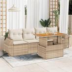 vidaXL Salon de jardin avec coussins 5 pcs beige résine, Verzenden, Neuf, Salons de jardin