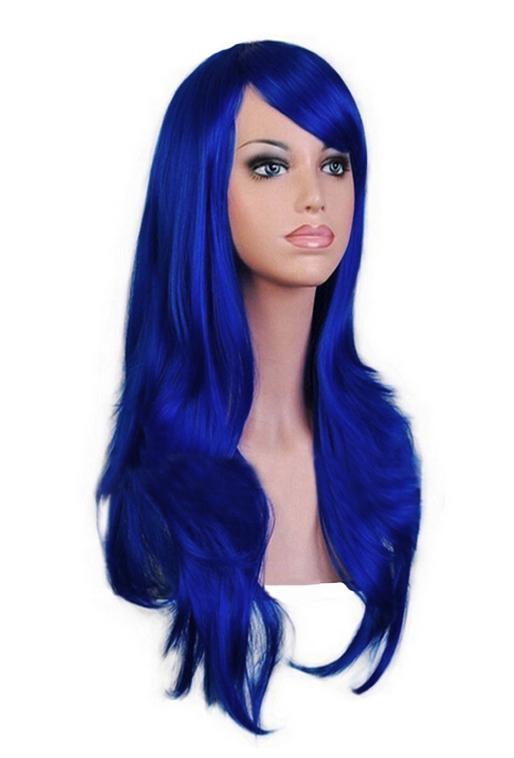 Luxe Lange Donkerblauwe Pruik Zeemeermin Mermaid Donkerblauw, Kleding | Dames, Carnavalskleding en Feestkleding, Nieuw, Ophalen of Verzenden