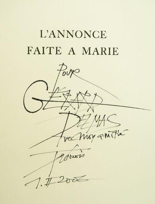 Signé ; Pierre-Yves Trémois / Paul Claudel - LAnnonce, Antiek en Kunst, Antiek | Boeken en Manuscripten