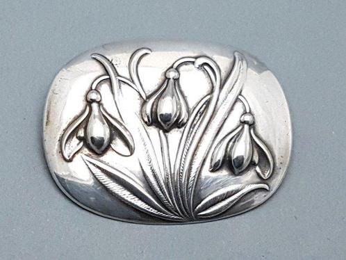Zilver, Art Nouveau, Lelietjes van Dale - Broche, Antiek en Kunst, Kunst | Designobjecten