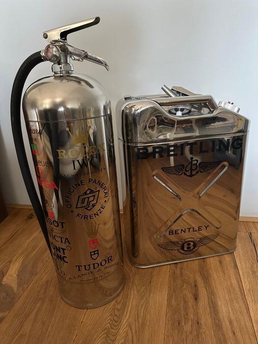 Chrome ROLEX / BREITLING , watch Designer Feultank / Fire, Antiek en Kunst, Kunst | Designobjecten