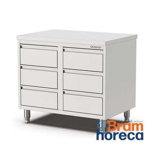 RVS werktafel met 2 x 3 laden | 100x70x90 cm, Doe-het-zelf en Bouw, Ventilatie en Afzuiging, Verzenden