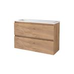Badmeubelset BWS Salt 100x39cm Greeploos 2 Lades Met, Doe-het-zelf en Bouw, Ophalen of Verzenden, Nieuw, Chroom, Bad