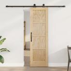 vidaXL Schuifdeuren set Handmatig Naturel en zwart 61 x, Doe-het-zelf en Bouw, Deuren en Vliegenramen, Verzenden, Nieuw