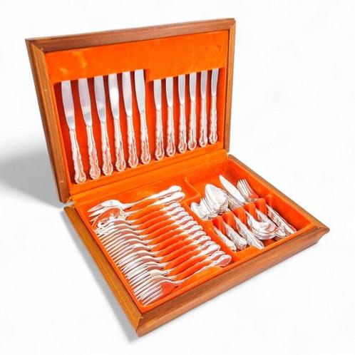 Oneida - Rococo style cutlery canteen for 6 persons with, Antiek en Kunst, Antiek | Meubels | Tafels