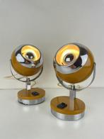 Lampe de table (2) - Paire de lampes Eyeball Space Age des, Antiek en Kunst, Antiek | Verlichting
