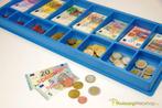 Euro bankbiljetten en muntstukken speelgoed